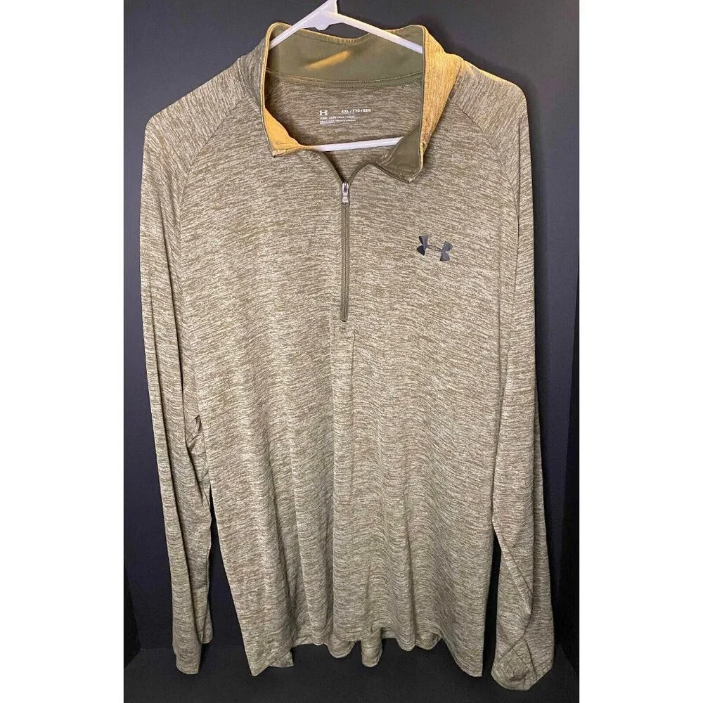 Under Armour UA Tech Quarter Zip Pullover Mens 2XL Heathered Lightweight Loose - Picture 1 of 5